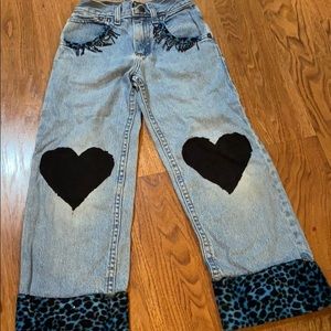 Fun jeans with animal print